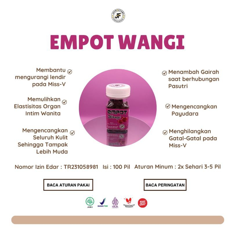 EMPOT WANGI RAMUAN ASLI MADURA PERAPAT MISS V (100% BPOM)