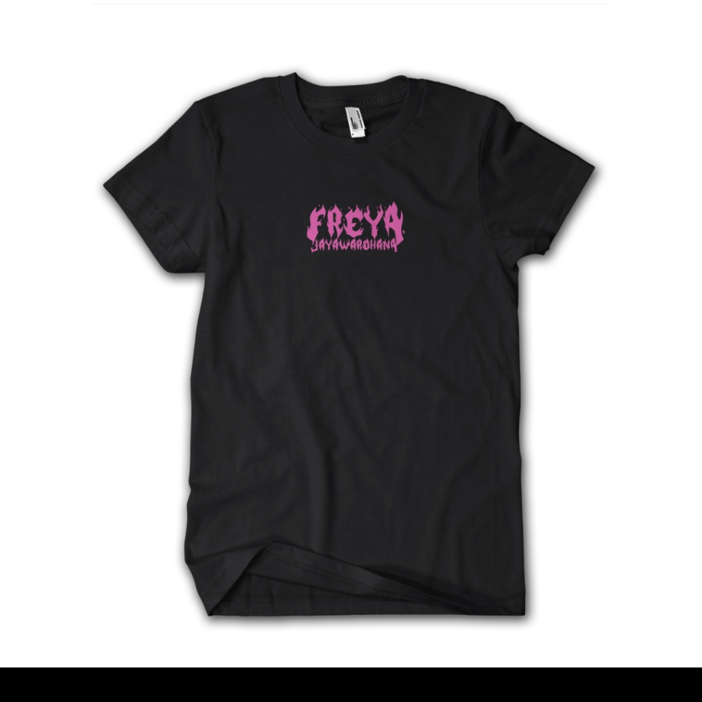 KAOS JKT48 NAMA V3 FREYA KAOS POLOS HITAM COTTON POLIKATUN MURAH TERLARIS NYAMAN O-NECK Distro Fit P