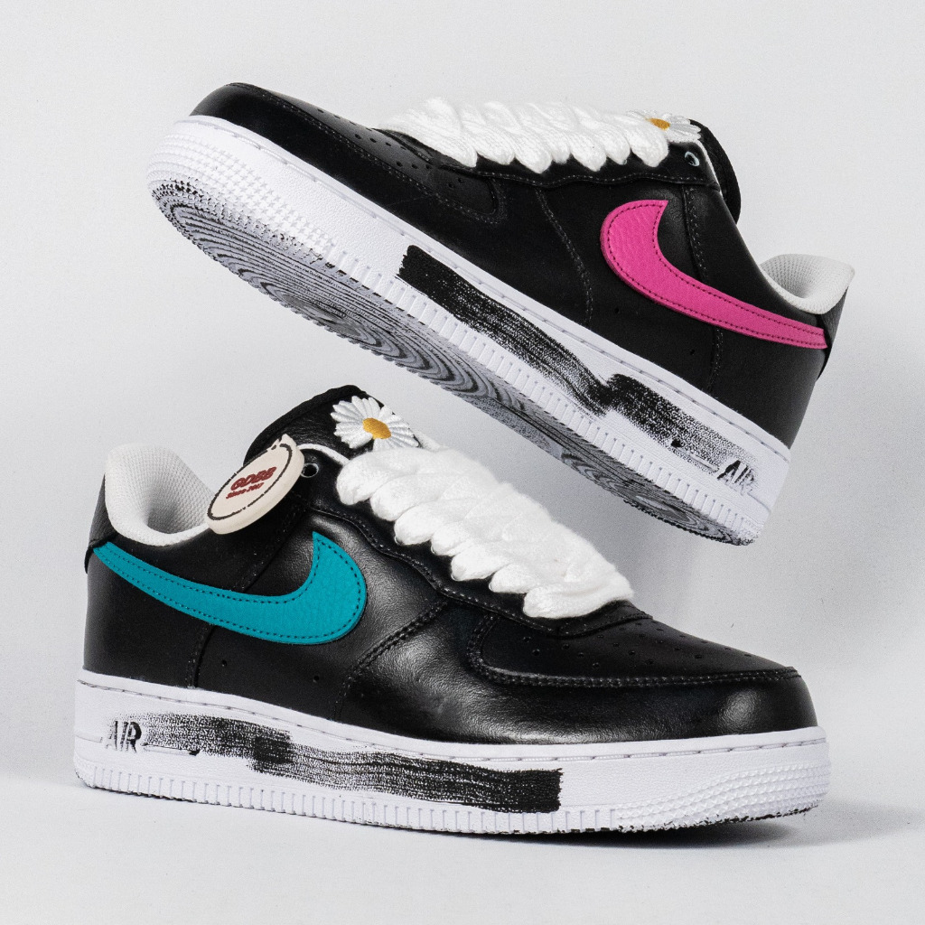 Sepatu Nike Air Force 1 Low Paranoise G Dragon 3.0 Black Sneakers Authentic