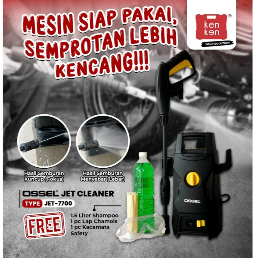 OSSEL Paket Jet Cleaner JET-7700 Ossel Steam Sprayer High Pressure Cleaner OSSEL