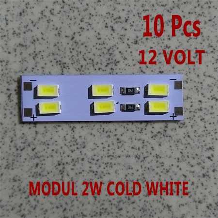 LED SMD 5730 MODUL 2W 6 MATA LED SMD 5730 SUPLAY 12VDC WHITE PUTIH 6000 7000K