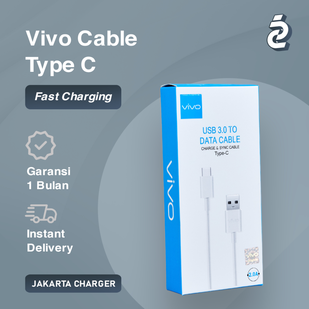 KABEL CHARGER VIVO TYPE C ORIGINAL - VIVO TYPE C CABLE ORIGINAL