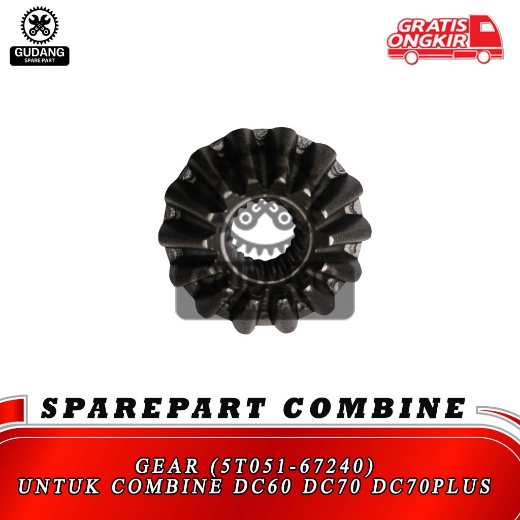 Sparepart Combine untuk KUBOTA DC70 DC70PLUS Gear Bevel 5T051-67240