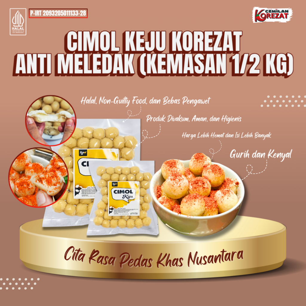 

Cimol Keju Korezat [1/2 Kg] [Halal Anti Meledak] – Kenyal Gurih