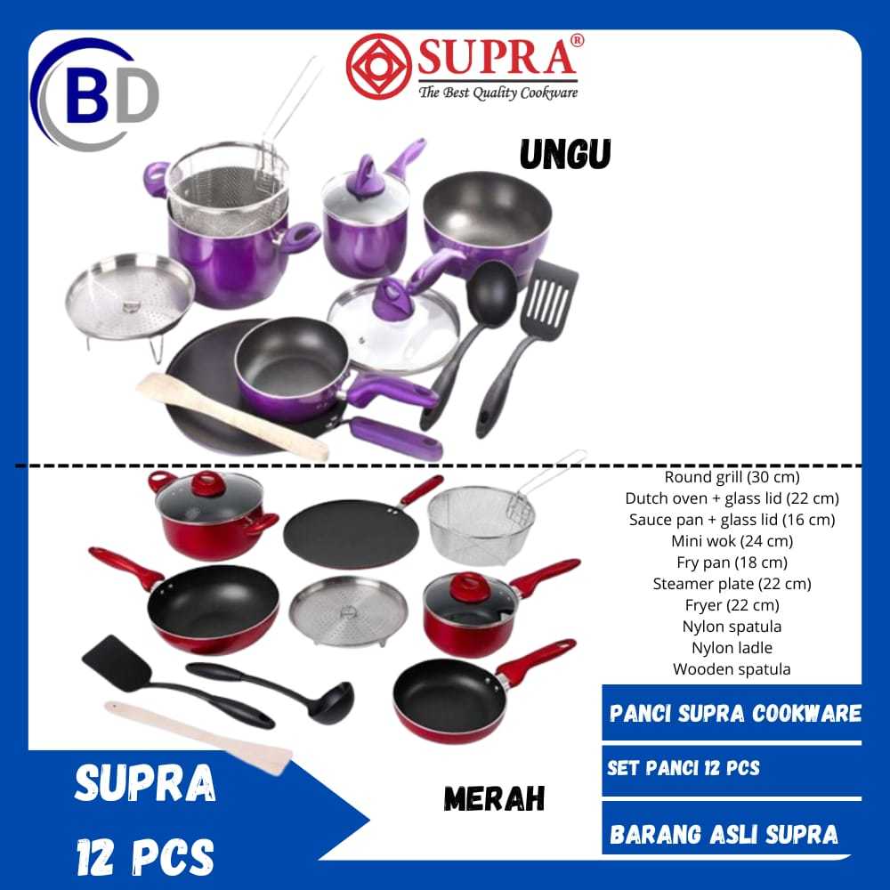 Panci Supra Rosemary Cookware Set Panci 12 Pcs