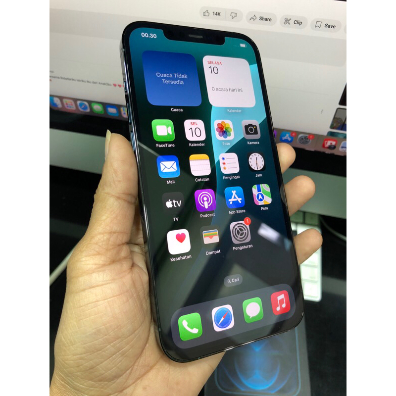 Iphone 12 promax 256gb second resmi ibox