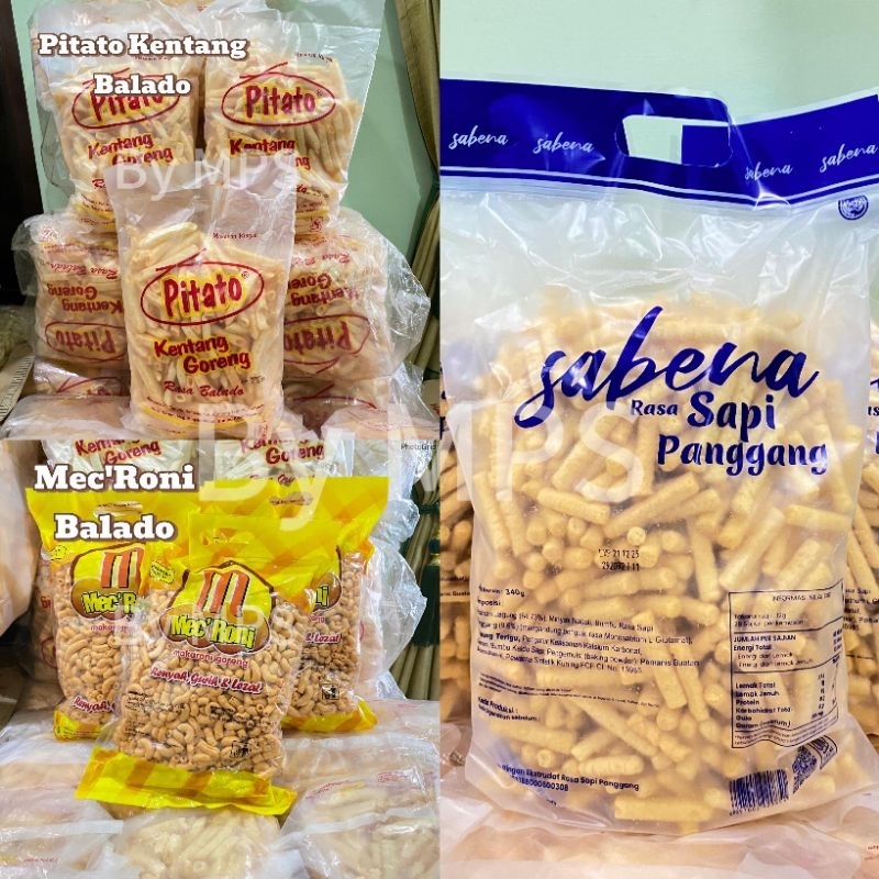 

1 PCS SABENA MECRONI STIK JAJAN KEMASAN JAJANAN LEBARAN TERBARU