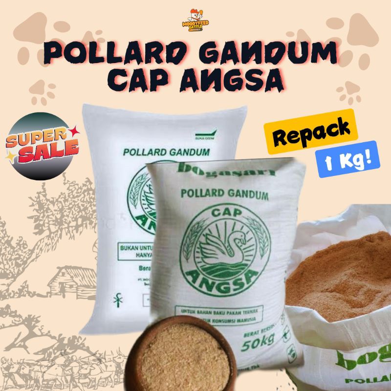 POLLARD GANDUM CAP ANGSA PAKAN HEWAN TERNAK POLAR 5KILO