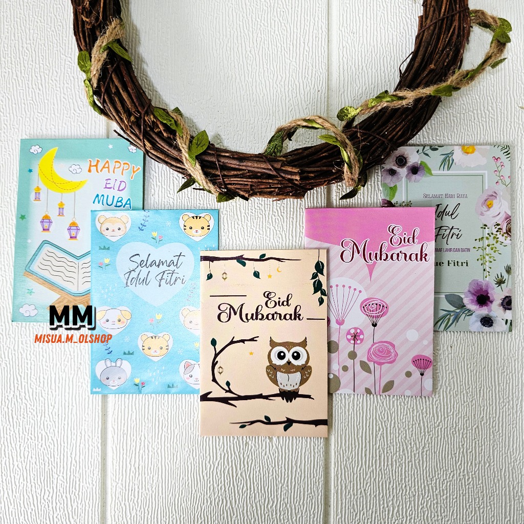 

AMPLOP LEBARAN MIKA AESTHETIC HARI RAYA IDUL FITRI 1PAK ISI 50 PCS / AMPLOP LUCU MURAH MERIAH