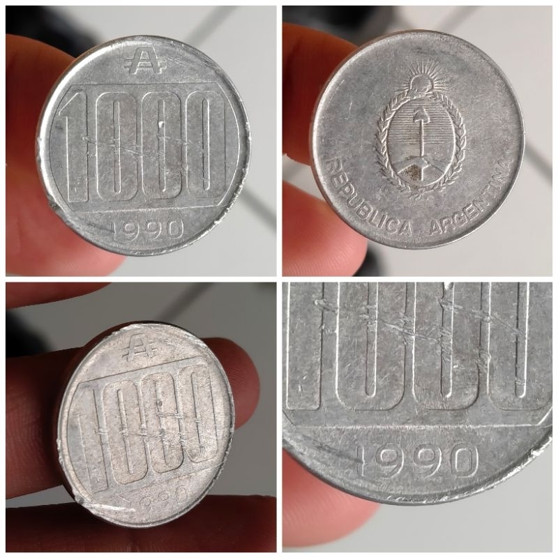 Koin Kuno Argentina 1000 Australes 1990