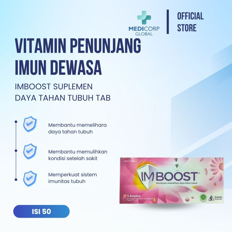 IMBOOST TABLET - Vitamin imunitas / antibodi / daya tahan dewasa isi 50