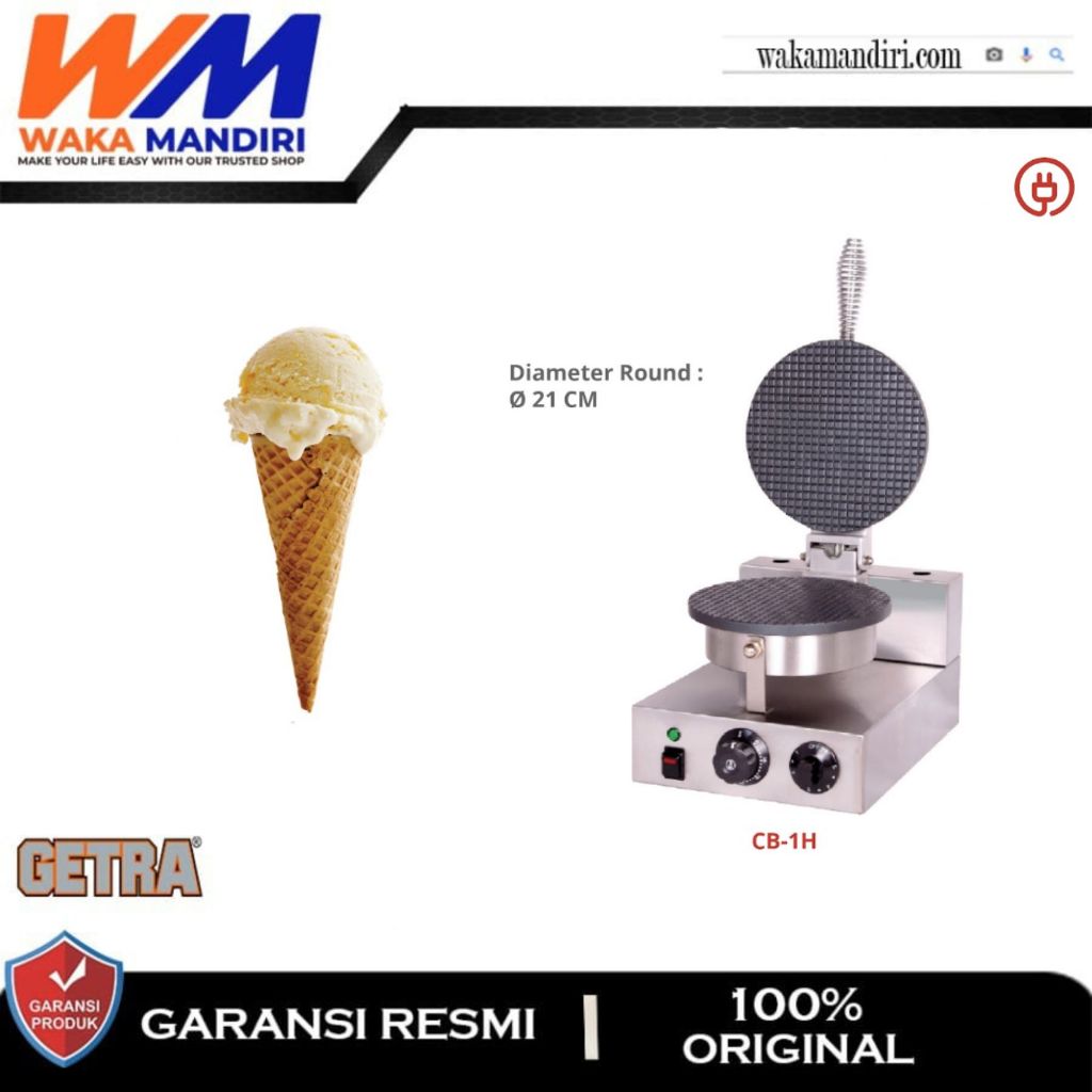 GETRA CB 1H CB-1H MESIN CONE ES KRIM PEMBUAT ICE CREAM CONE BAKER