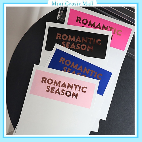 

10 Lembar Flower Wrapping Kertas Cellophane Tulisan Romantic season KB68