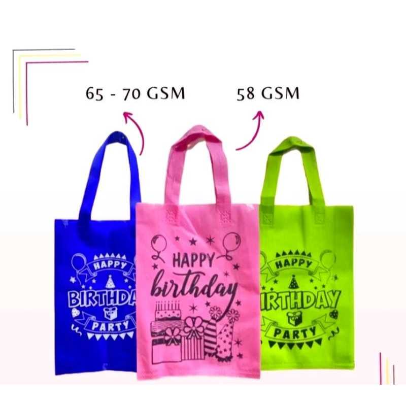 TAS SPUNBOND ULANG TAHUN 25X35 / TAS GOODIE BAG SPUNBOND 25X35 / TAS SPUNBOND HBD 25X35 / TAS ULTAH 