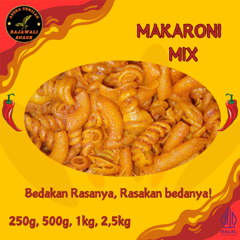 

Makaroni Mix Pedas Daun Jeruk 1kg Rajawali Snack