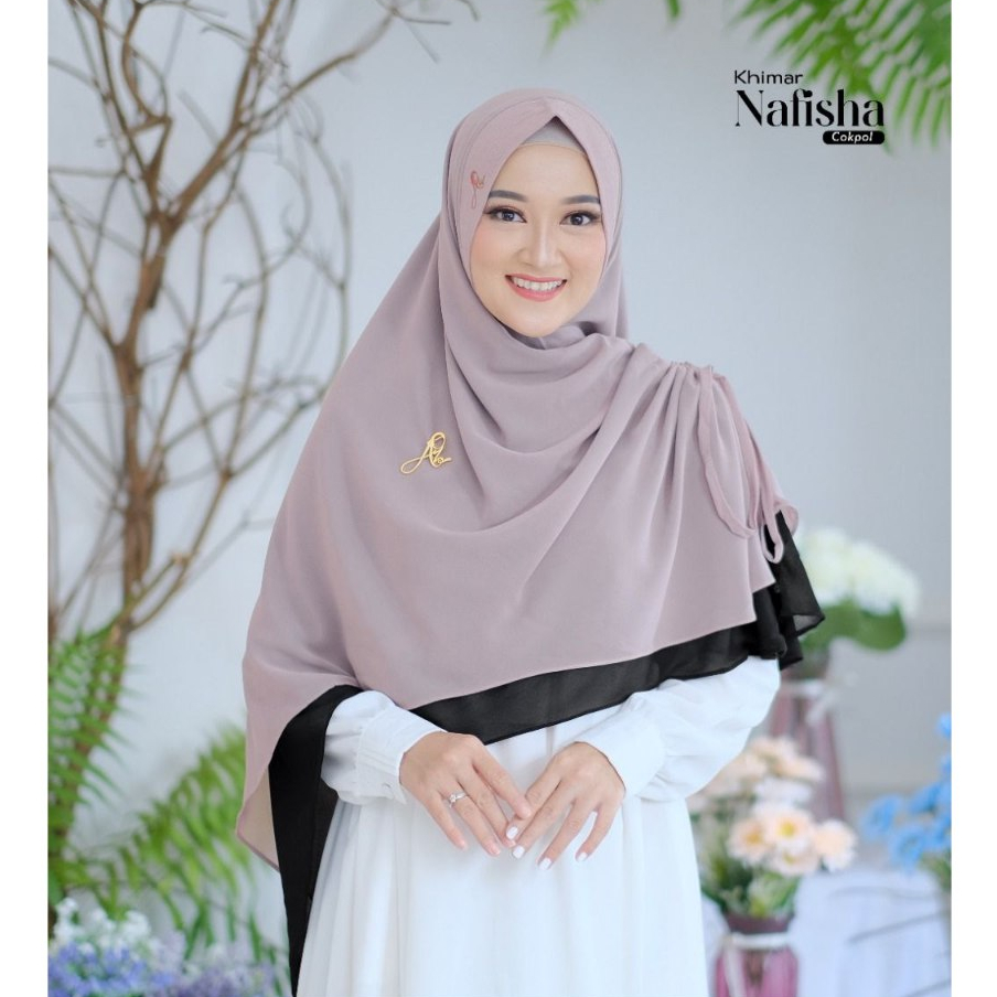 Azamka - Nafisha Khimar Jumbo - Jilbab Ceruty Jumbo