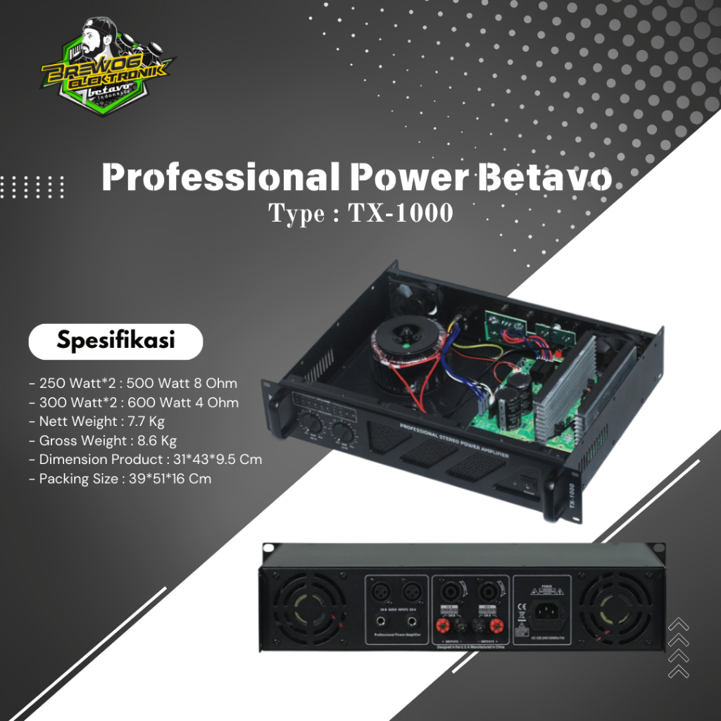 Professional Power Betavo TX-1000