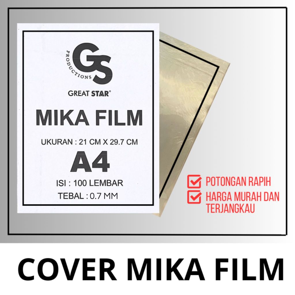 

Plastik Mika Jilid 0.7MM GREAT STAR A4/100Lembar