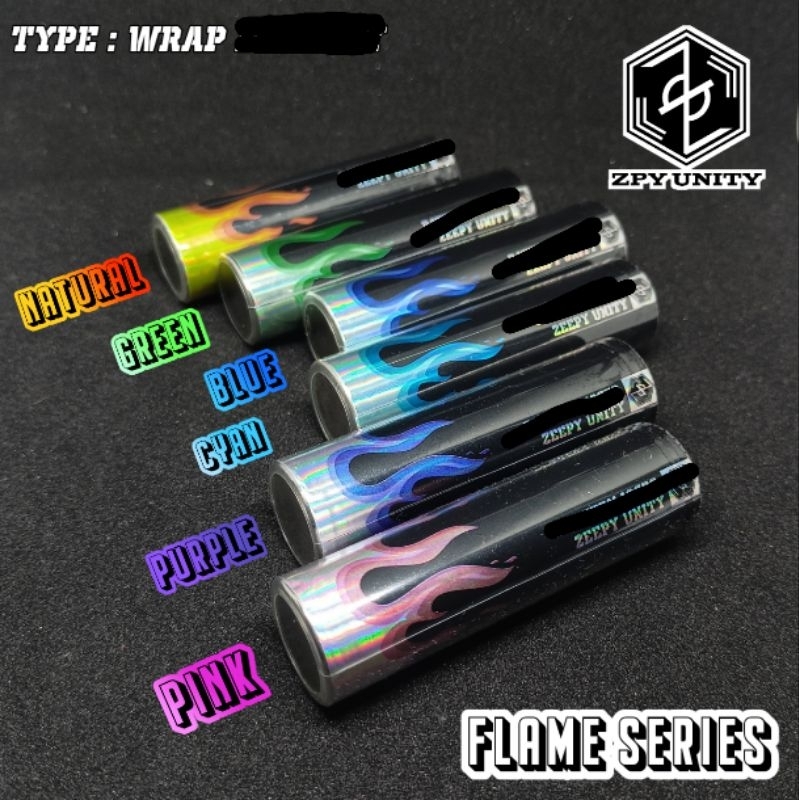 PLASTIK SHRINK WRAP MOTIF FLAME