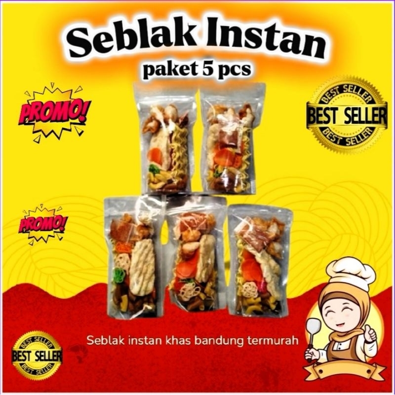 

Seblak Instan paket 5 pcs (5 Bungkus) Khas Bandung mantap pisan