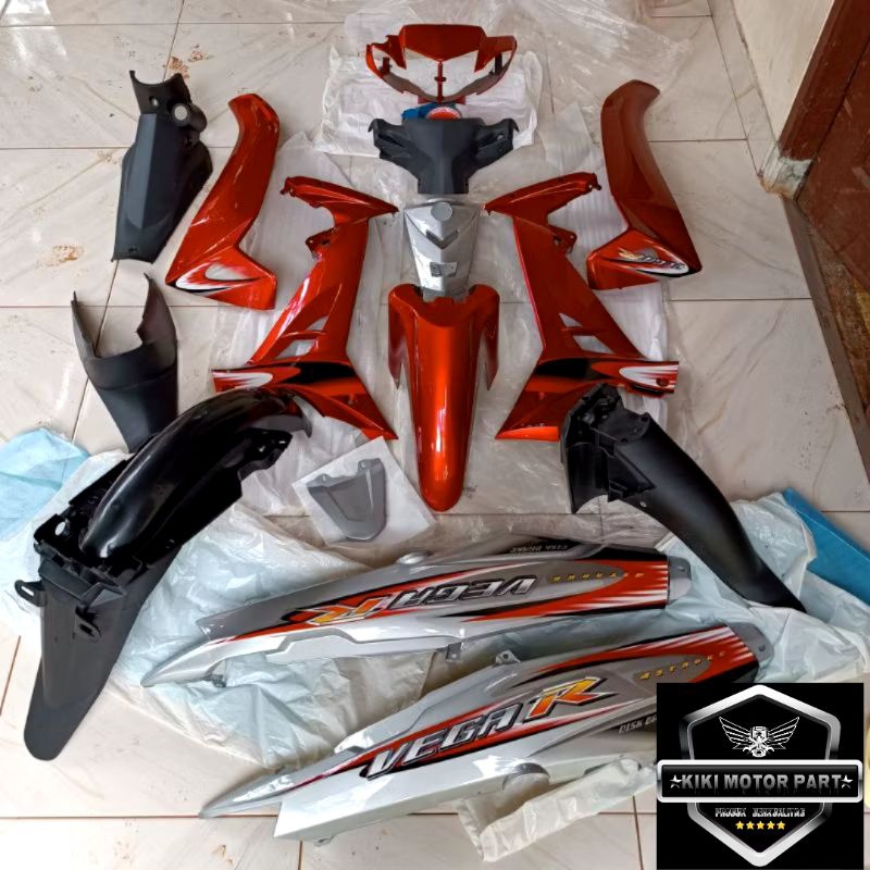 Full body halus kasar Vega R new merah silver