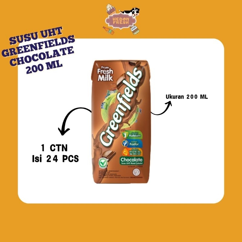 

SUSU UHT GREENFIELDS CHOCOLATE 200 ML (1 CTN 24 PCS)