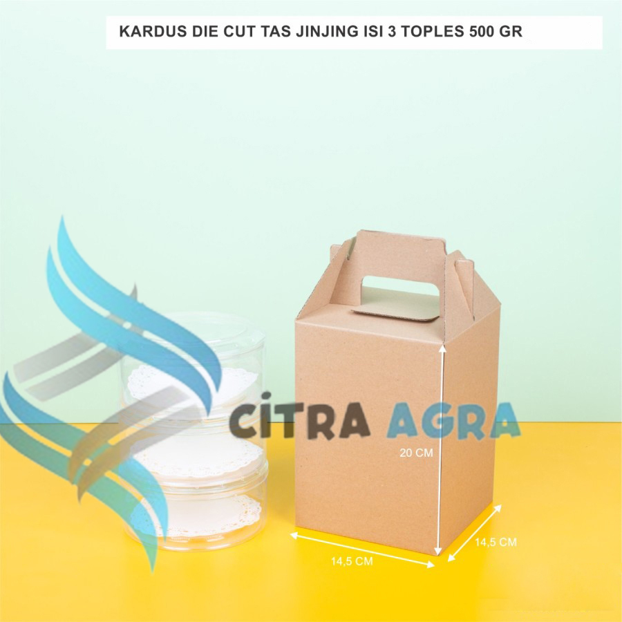 

Gable Box 3 Toples 500 gr Dus Jinjing Ukuran 14,5 x 14,5 x 20 Cm Kardus Packaging Cookies Hampers Kue kering ( 1 Pack isi 10pcs )