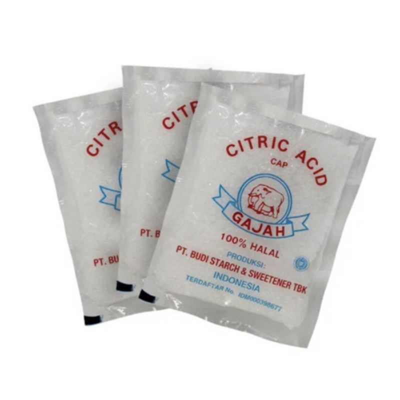 

Bubuk Citrun Citric Acid Cap Gajah 20gr ( Pak ) [ Original ]