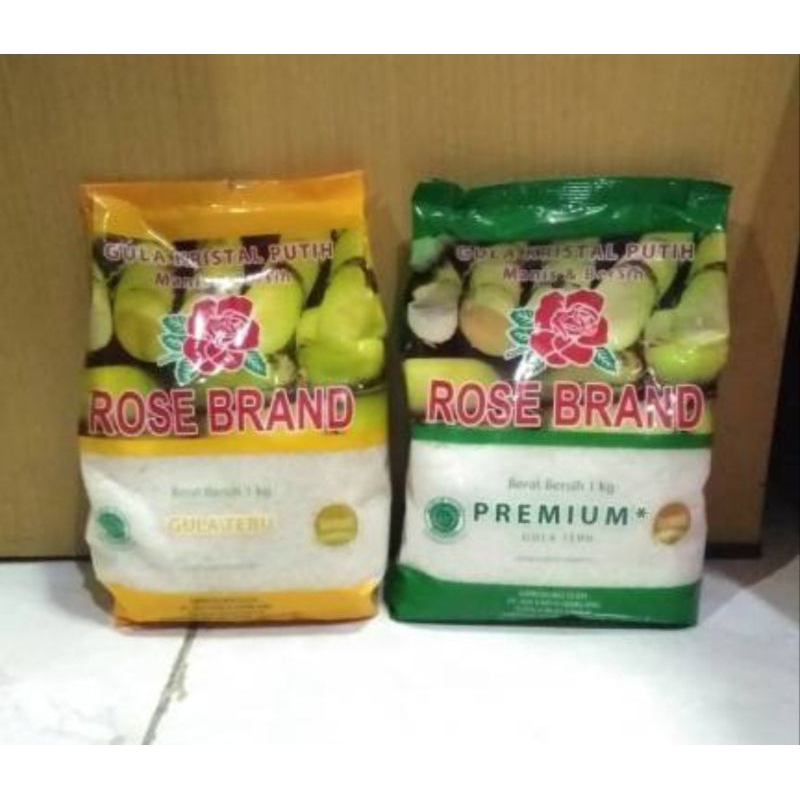 

Gula pasir Rose Brand 1kg kemasan