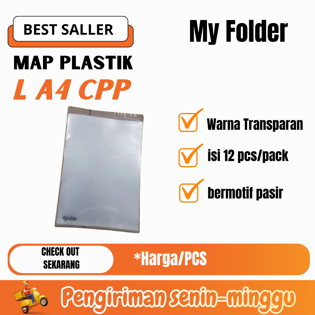 

Map L A4 CPP Motif Pasir / Map Plastik My Folder (12 pcs)