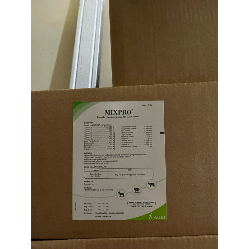 mixpro suplemen penggemuk hewan ternak 1 dus