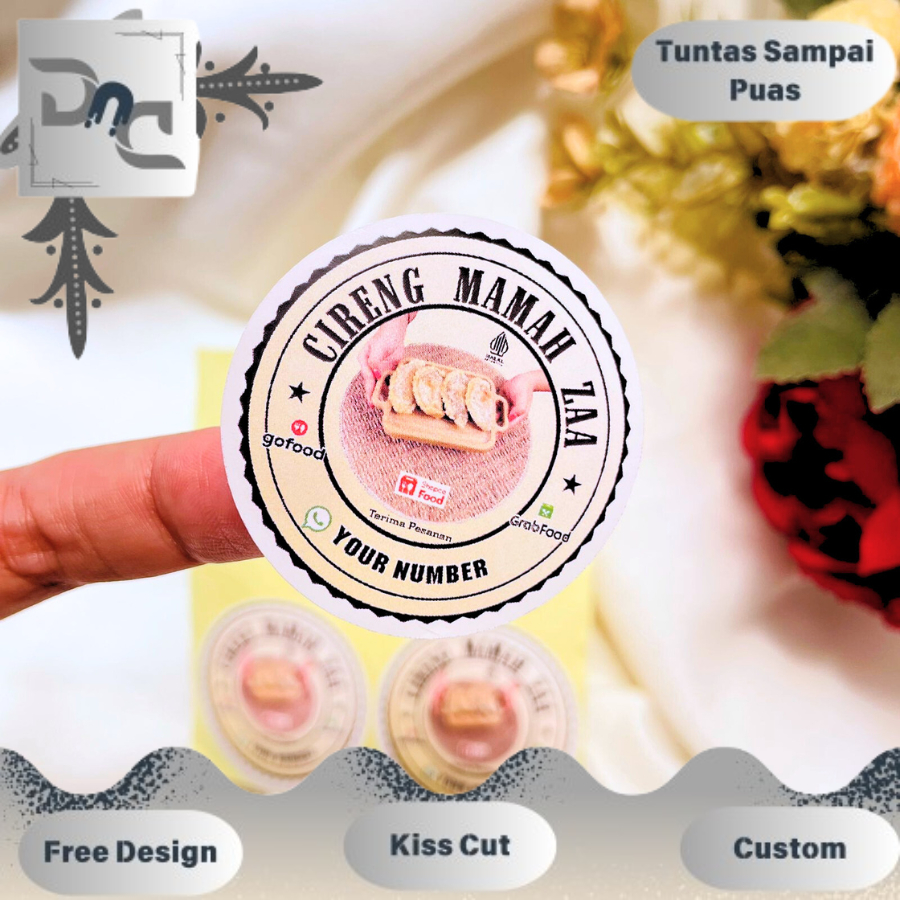 

5-8 Dnd Stiker Chromo Umkm Cireng Cilok Cibay Sticker Bentuk Bulat Free Desain Label Uk.Sedang Logo