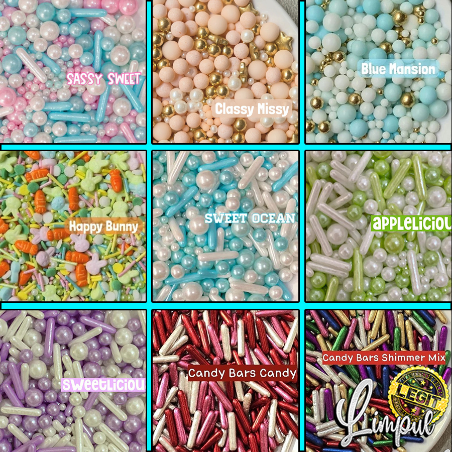 

MIX COLOR 100 GR Sprinkle Trimit Springkel 100gr Sprinkles Cake Dekorasi Hiasan Mutiara Gold Silver