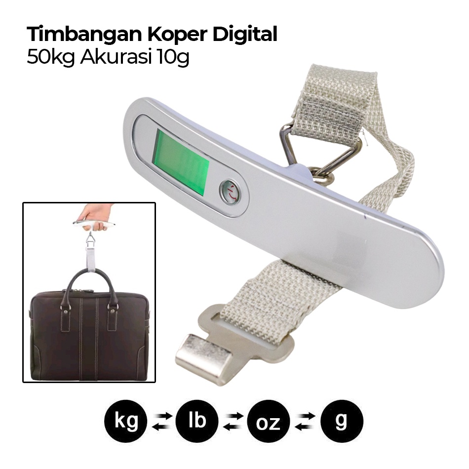 Bagus Banget Timbangan Koper Digital Timbangan Gantung Buat Koper Laundry Kuat sampai 15 KG Timbanga