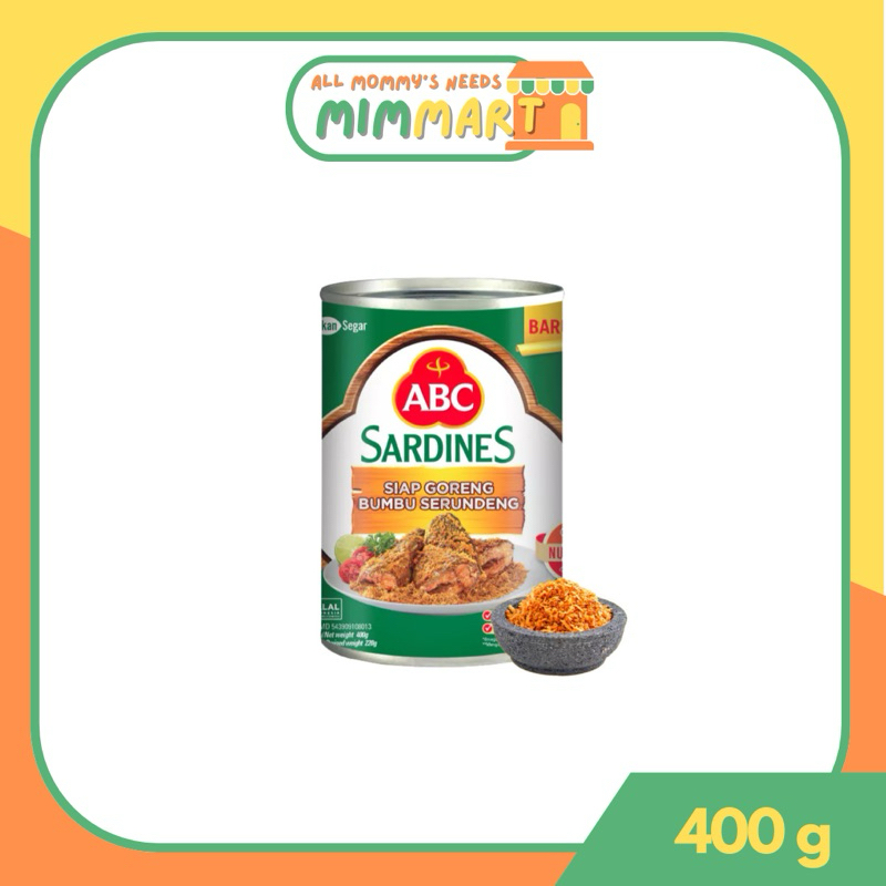 

[MimMart] - Sarden ABC Siap Goreng Bumbu Serundeng 400 g
