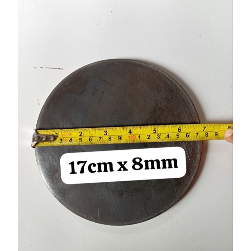 TAPAK LAYOS UKURAN ( DIAMETER X TEBAL ) 17,3CM X 8MM PLAT BESI PLAT BESI BULAT