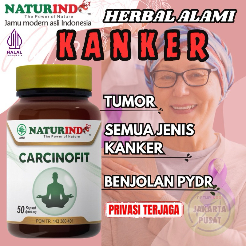 

Naturindo Carcinofit Herbal Obat Kanker Payudara Jiank Ganas Benjolan Membantu Memelihara Kesehatan Penderita Dan Menghancurkan Sel Kanker Kangker Cancer Virus Tumor Prostat Serviks Otak Usus Besar Mengurangi Efek Kometerapi 100% Halal Bpom