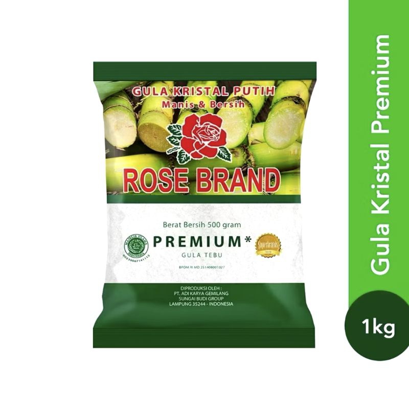 

Rose Brand Manis & Berat Bersih Premium Gula Kristal Putih