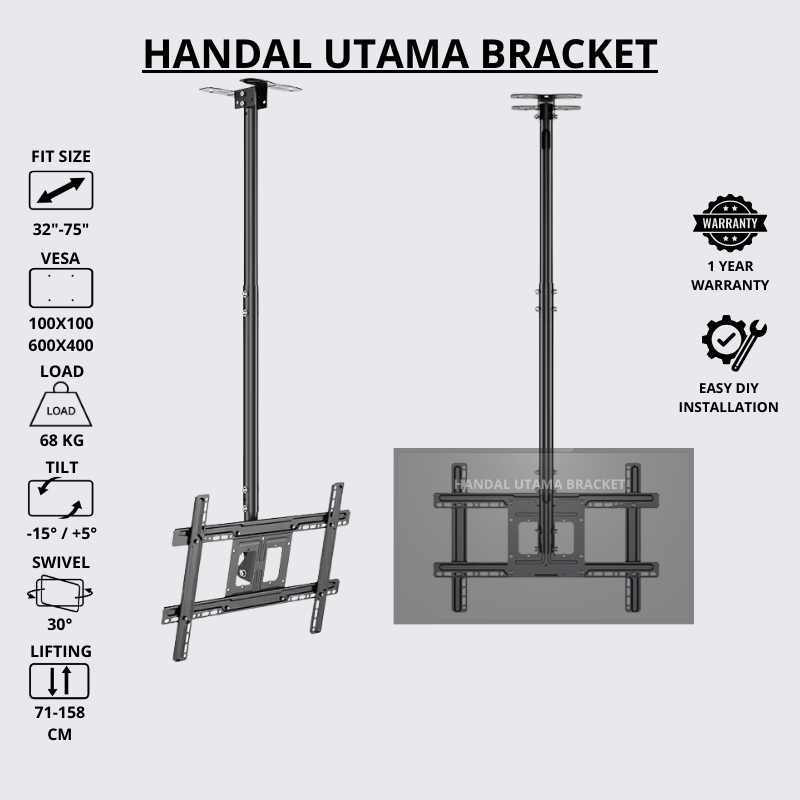BRACKET TV GANTUNG BRACKET GANTUNG PLAFON BRACKET TV PLAFON GANTUNG 32 40 43 50 55 60 65 70 75 INCH 