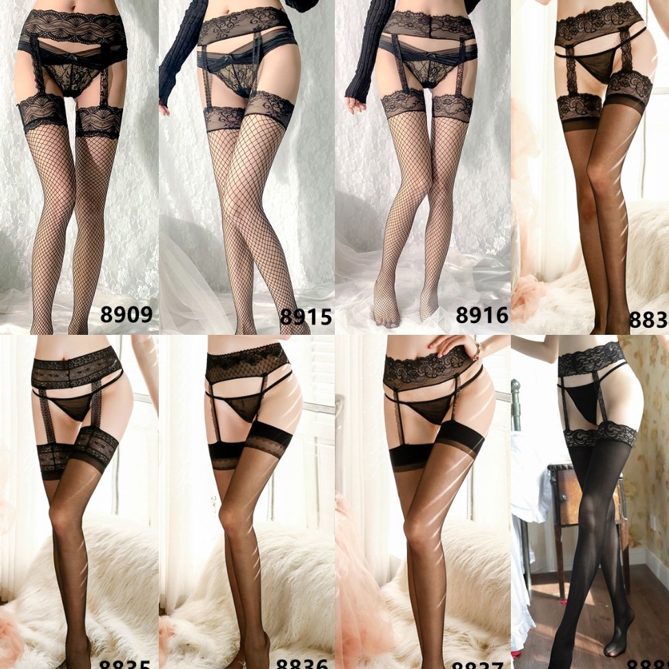 Paling Diminati Stoking Sexy Lingerie Wanita Sexy Stoking Garter Renda Stoking tubuh tembus pandang 