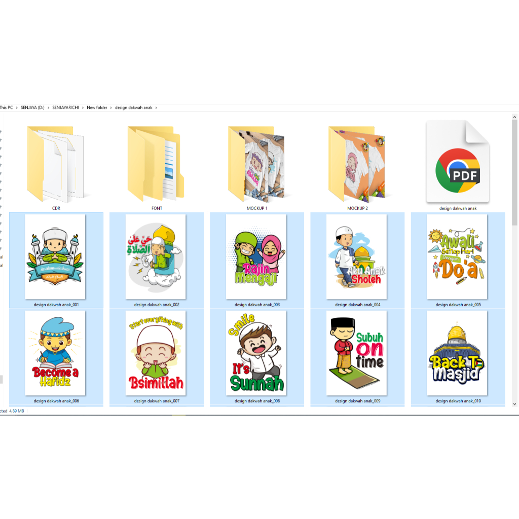 WORKSHEET ANAK STICKER DAKWAH ISLAM