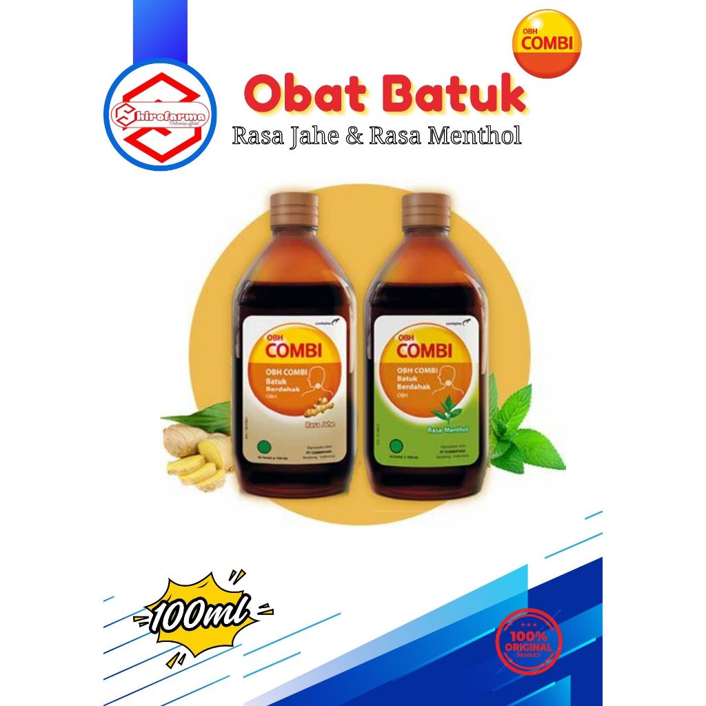 OBH Combi Batuk Berdahak Rasa Menthol dan Rasa Jahe100 Ml / OBH Combi Batuk Plus Flu 100ml