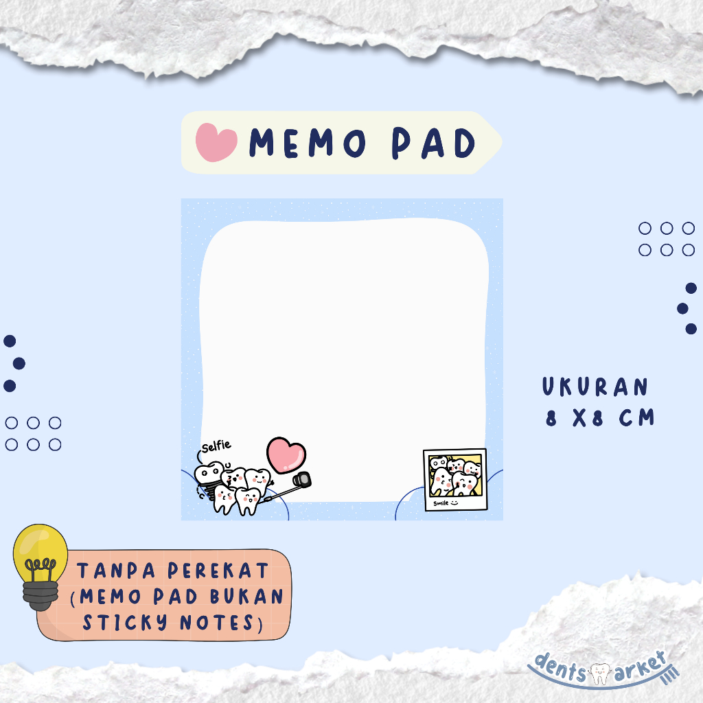 

Memo pad Kedokteran Gigi Isi 50 lembar // Dentistry Merchandise Note