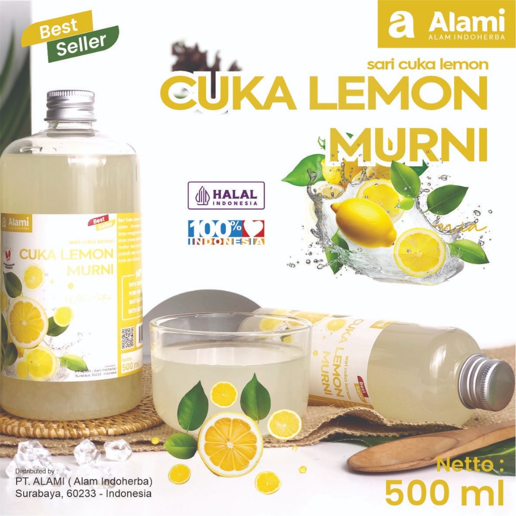 

Alami Cuka Lemon 500 ML Murni | Untuk Diet Detox Pelangsing