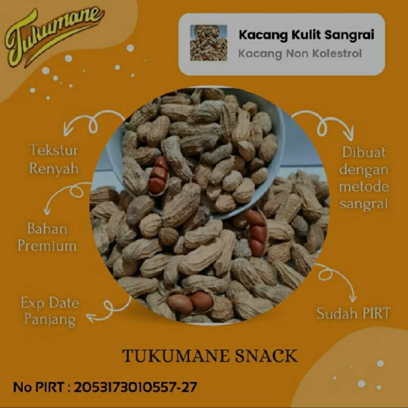 

kacang kulit sangrai super premium 1kg