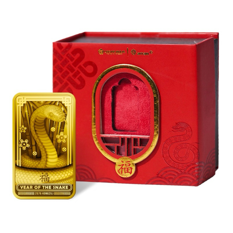 LM Emas Antam 8 gram Gift Series Imlek Year of The Snake Shio Tahun Ular
