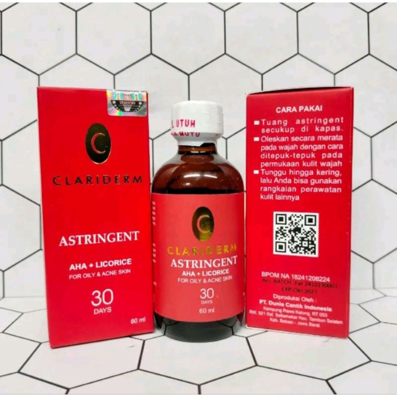 Clariderm Toner Astringent || Toner Clariderm For Oil Skin No 3 BPOM