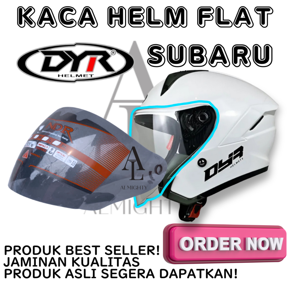 Kaca helm DYR SUBARU visor helmet CEMBUNG venom open ganteng DYR helmet