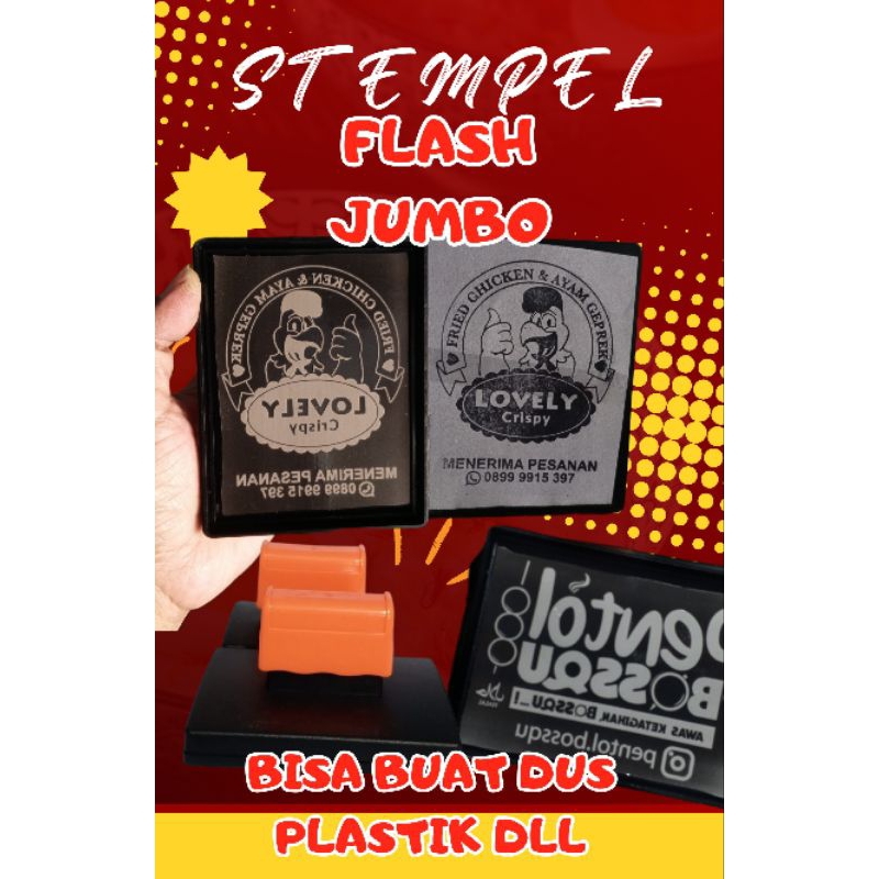 

STEMPEL OTOMATIS JUMBO / STEMPEL KARDUS / STEMPEL FRAGILE gratis tinta refil