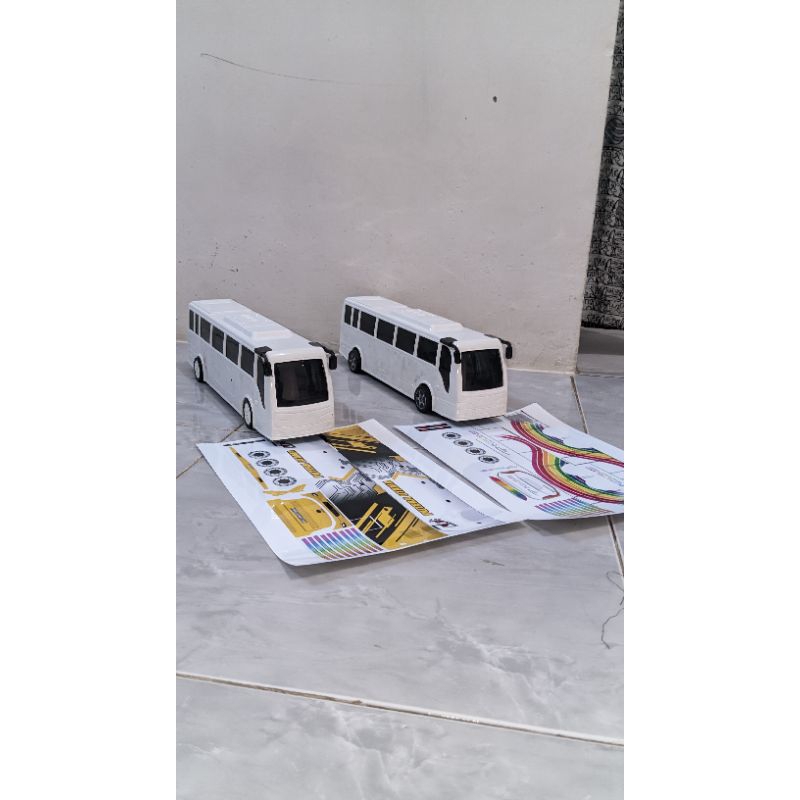 

Stiker livery bus miniatur plastik custom